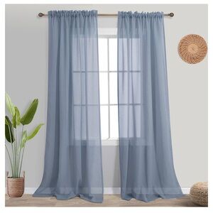 Floor length - Dusty blue curtains (4 pack)